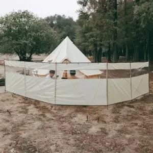 투명 윈드 스크린 캠핑 야외 불멍 바람막이 사생활보호 사이드월 타프 윈드 바이저 가림막 7.2M