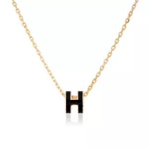 에르메스목걸이 미니팝아슈 POP-H MINI 블랙+골드