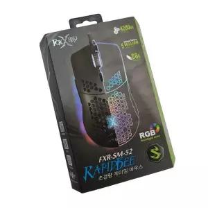 폭스레이 100WSN17 유선 게이밍 마우스 SM - 52 RGB 타공마우스