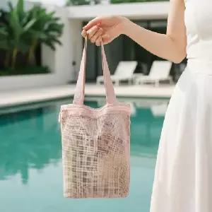 휴대용 메쉬 목욕가방 수영장 망사 파우치 물놀이 가방