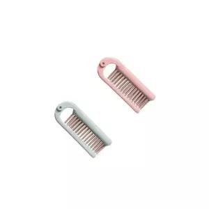 ( )접이식 휴대용 실리콘 빗 미용 헤어 두피손상 머릿결 머리뭉침