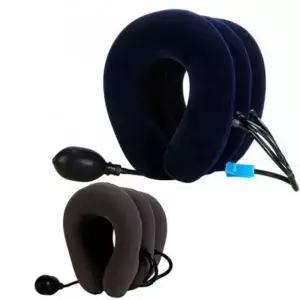 휴대용 3단 에어쿠션 목 스트레칭기 쿠션 목보호대