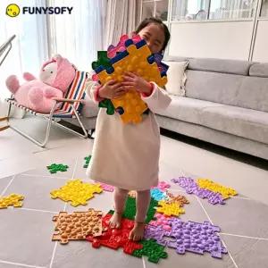 오감놀이교구 창의감각발달 촉각매트 24P 균형감각 창의력발달 촉각퍼즐 단체용