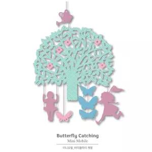 아이방 감성데코 파스텔 나비x나무 미니모빌 동료선물 자극놀이 유아템 행복완구