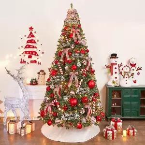 [하프클럽/셀러허브]300cm 해피 롤리팝 스카치 눈꽃 트리풀세트(전구포함)