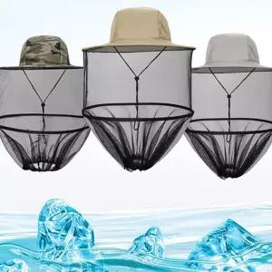 헬프그린 접이식 방충모자 등산 벌레방지 예초작업 성묘 제초 미세망 모기 해충 벌초 캠핑 양봉모자