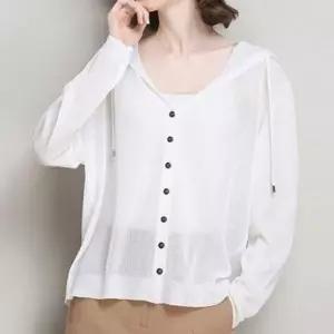 얇은 후드 카디건 시스루 로브 쿨 가디건니트 여름 오_19806742_667501