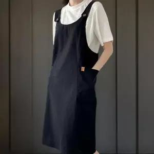 여성 여름 린넨 멜빵 원피스 투포켓 롱 드레스 뒤트임 (36832781)