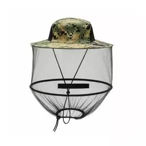 ( )360도 방충 모기장 캠핑 모자 디지털