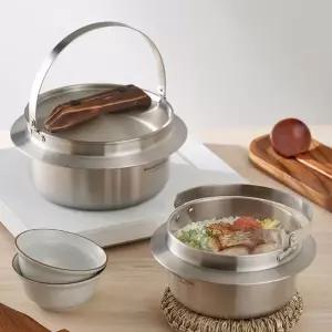 (제품선택 38067-바겐 칼드런 냄비 16cm)통3중 스텐 아웃백 칼드런 2size 캠핑 전골냄비 샤브샤브 라면냄비