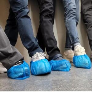 [2개구성] 100개 밴드형 운동화 싸개 덮개 비닐 일회용 부직포 ARWE6D10E