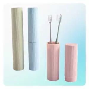 (색상 랜덤발송)캠핑 칫솔캡 초등학생 사무실 칫솔 여행용 케이스