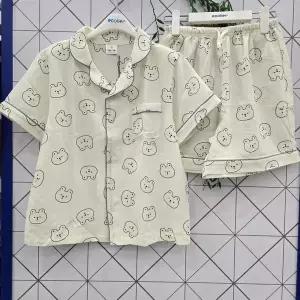 [에꼴리에] 주니어 틴톡 쿨 시어서커 카라 파자마 세트 26OP753_GN_GN