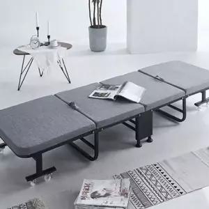 접이식 간이 침대 이동식 간이 침대 매트리스 바퀴형 수납형 사무실 휴대용 경량