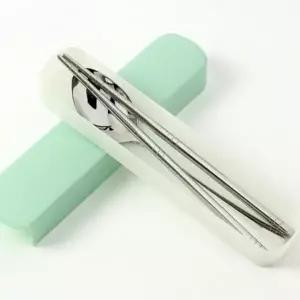 ( )휴대용수저 전용케이스 도시락 수저 젓가락 수저세트 (그린) DP71567