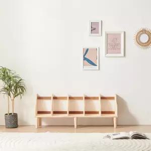 [우아미가구]리준온 고무나무 원목 1단 5칸 화분 선반 다리형