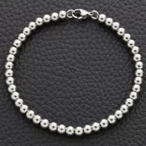 써지컬스틸 팔찌 써지컬스틸 볼 팔찌 남녀공용 비드 커플 우정 액세서리 주얼리 데일리 체인 고급 실버