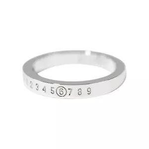 바로배송(전사이즈)MM6 메종마르지엘라 뉴메릭 미니멀 시그니쳐 링 실버 팔