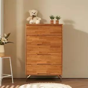 [우아미가구]에서 참죽 원목 5단서랍장 800