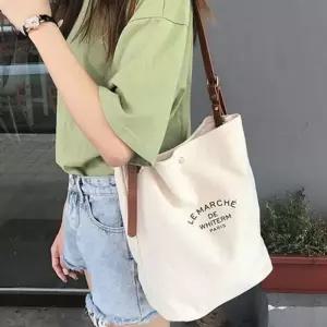 [라일리] Rly 레터링 여성 캔버스백 크로스 배색 캔버스백 데일