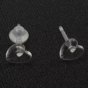 [라일리쥬얼리] Rly 10P 하트 피어싱 귀걸이 실리콘 투명