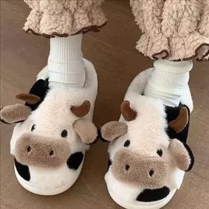 [라일리] Rly 따뜻한 겨울 털 실내화 귀여운 캐릭터 털 슬리퍼