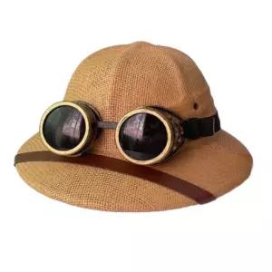 정글 페도라 고글 사파리 소품 탐험 모자 밀집
