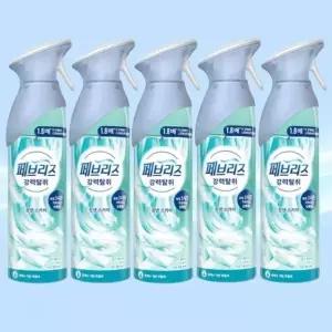 페브리즈 실내 차량 공기 탈 취제 에어 강력 탈 취 린넨 스카이 165g x 5개