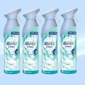 페브리즈 실내 차량 공기 탈 취제 에어 강력 탈 취 린넨 스카이 165g x 4개