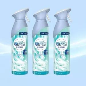 페브리즈 실내 차량 공기 탈 취제 에어 강력 탈 취 린넨 스카이 165g x 3개