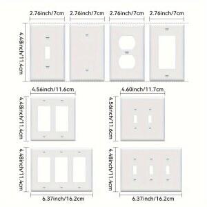1개 벽등 스위치 커버 다양한 스타일 침실 순백색 견고한 액세서리 소켓 데코레이션