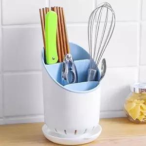 [조르지오]물빠짐수저통 RJ57TN83 모던 수저 숟가락 정리함 수저통 블루