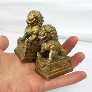 액막이 미니 해태 한쌍(소형)/해태동상/황동해태/풍수인테리어/풍수인테리어소품/해태조각/해태상