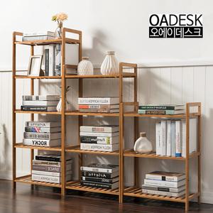 수납선반 정리대  진열 책장 대나무 원목선반 화분 대다용도 수납장