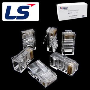 LS전선 CAT.5E UTP RJ-45 8P8C 플러그 잭 (100개/BOX)
