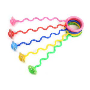 파도(S형) LED 발목줄넘기 (색상랜덤) 리듬스텝/한발스텝줄넘기/앵클점프로프