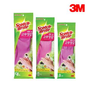 3M 스카치브라이트 황토 숯 고무장갑 일반형 / 고리형 모음전