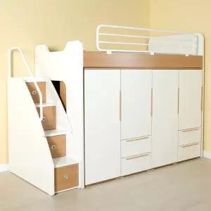 [EQ150 매트제외] 에덴 벙커침대 옷장4개 계단형 매트제외 슈퍼싱글침대