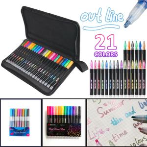 더블라인마커펜 아웃라인펜 테두리펜 다꾸펜 8색 12색 21색