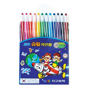 지구 슈퍼 12색 색연필 (샤프식)