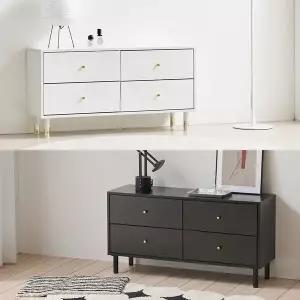 [바로방 가구]디디 4단 서랍 거실장 1000 tv다이 원룸 티비 선반 미니 수납 장식장