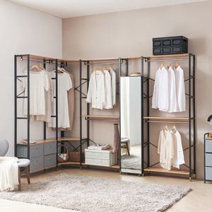 모던하임 W3400 거울 코너형 드레스룸 행거 시스템장