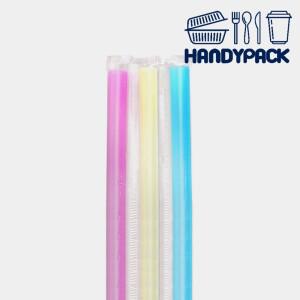 12x25cm 버블티 12/25cm 빨대 개별 버블티빨대 혼합 음료 스트로우 800개