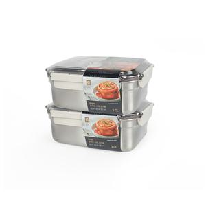 락앤락 숨쉬는 스텐 김치통 직사각 3L x 2개