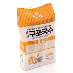 마산몽고 몽고 구포국수 소면 3kg X 6개 1box/무료배송/진공 소면/진공 반죽/30인분/1급 소맥분