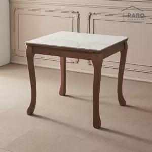 [/착불배송] 프렌치 800 유광 포세린 통 세라믹 2인 원목 식탁 테이블 단품