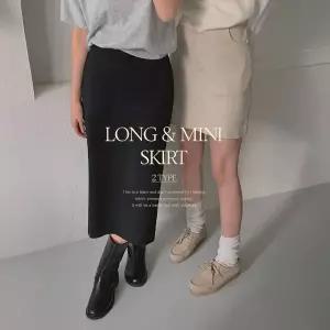 [핫핑](센텀시티점)[2기장][롱&미니] 오즈 뒷밴딩 스커트(44~110) P000CKAF1