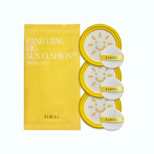 [정품] 엘로엘 팡팡 빅 선쿠션 S8 2024 시즌8 스마일 썬쿠션 S8 리필 25g 3개