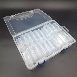 20개 개별 플라스틱 투명 소품 케이스/SD카드/USB/보관/메모리카드/보관함/하드/SD/메모리/홀더