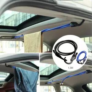 1.5m 길이조절 텐션 행거로프 차량 자전거 야외 캠핑/탄성/고리줄/자전거줄/고무줄/캠핑용/고리/로프바